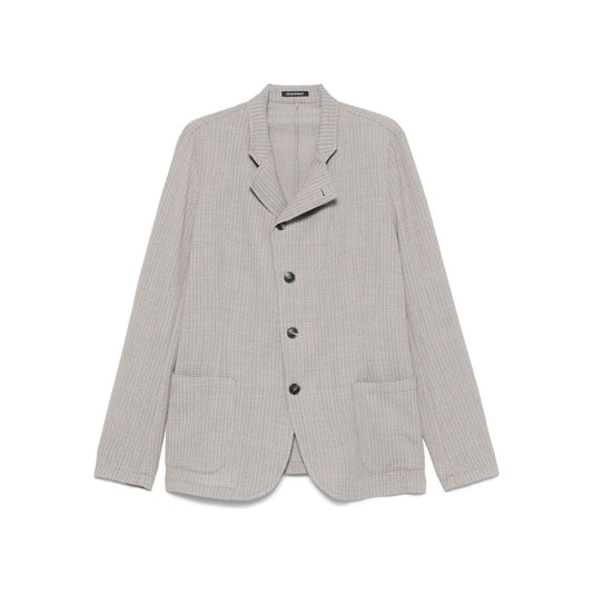 Emporio Armani Jacket with high collar Jackets Emporio Armani Gray