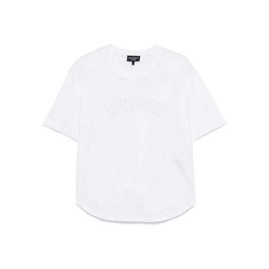 Emporio Armani logo print T-shirt Topwear Emporio Armani White Smoke