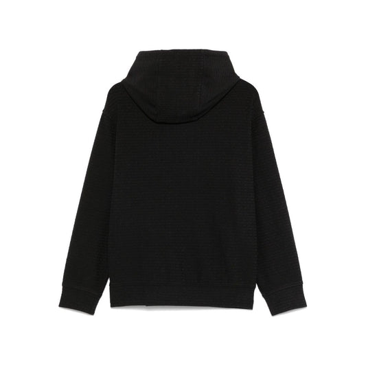 Emporio Armani logo embroidered hoodie Topwear Emporio Armani Black