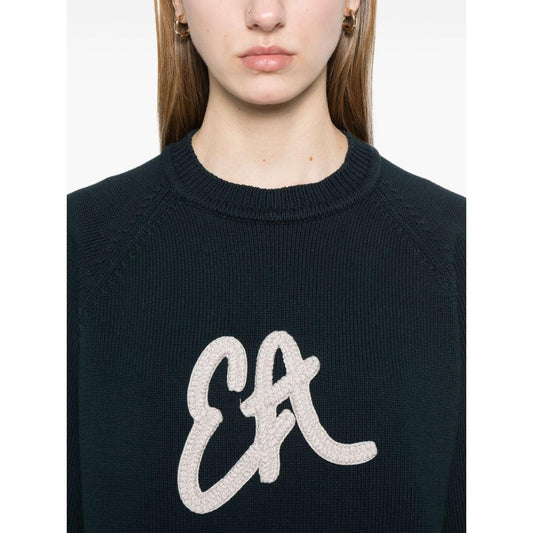 Emporio Armani Sweater with maxi EA Icon logo Topwear Emporio Armani Black