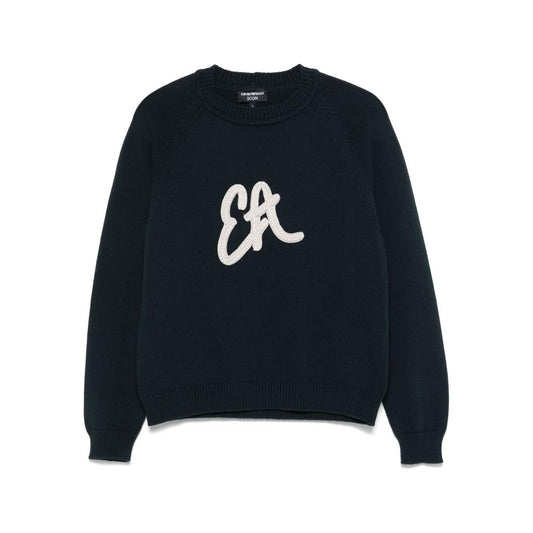 Emporio Armani Sweater with maxi EA Icon logo Topwear Emporio Armani Black