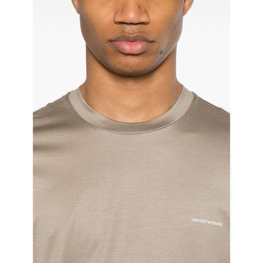 Emporio Armani logo-print T-shirt Topwear Emporio Armani Rosy Brown