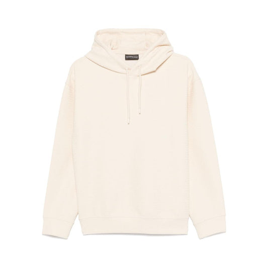Emporio Armani hoodie with drawstring Topwear Emporio Armani Beige