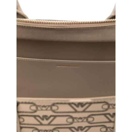 Emporio Armani Medium shopper bag with all-over monogram print Shopper Emporio Armani Dim Gray