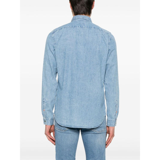 PS By Paul Smith Shirts Clear Blue Shirts PS By Paul Smith White Smoke