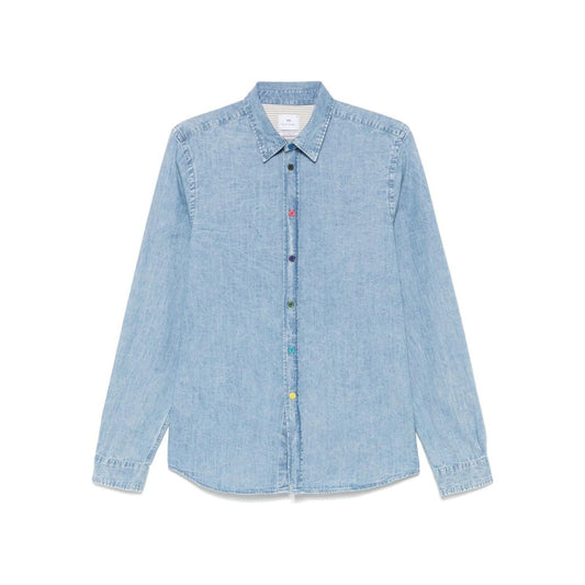 PS By Paul Smith Shirts Clear Blue Shirts PS By Paul Smith Light Steel Blue