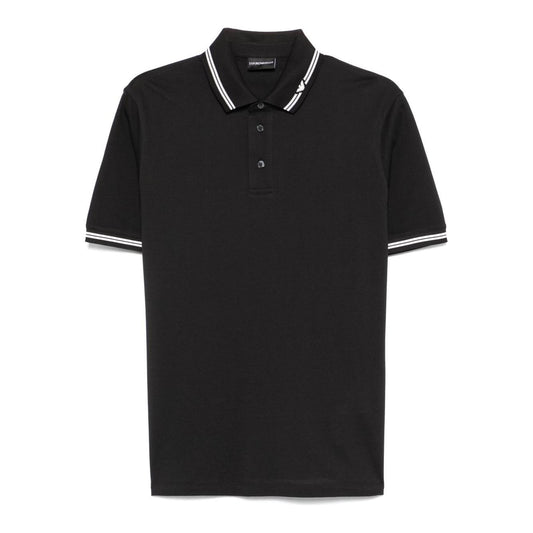 Emporio Armani Jersey polo shirt with logo Topwear Emporio Armani Black