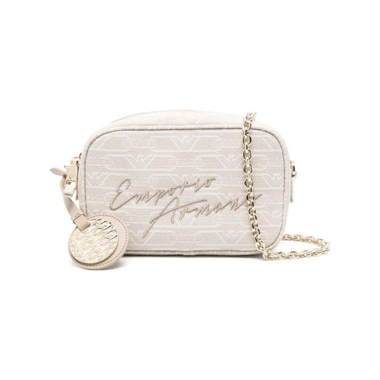 Emporio Armani Mini bag with monogram Clutches Emporio Armani Light Gray