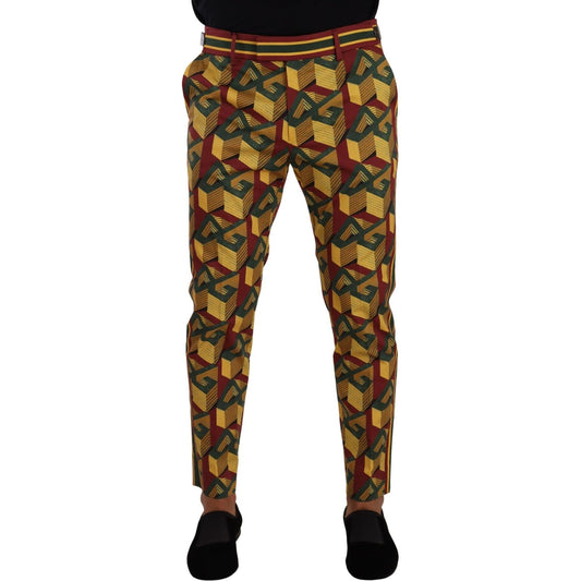 Dolce & Gabbana Elegant Multicolor Tapered Pants for Men Dolce & Gabbana Dark Slate Gray