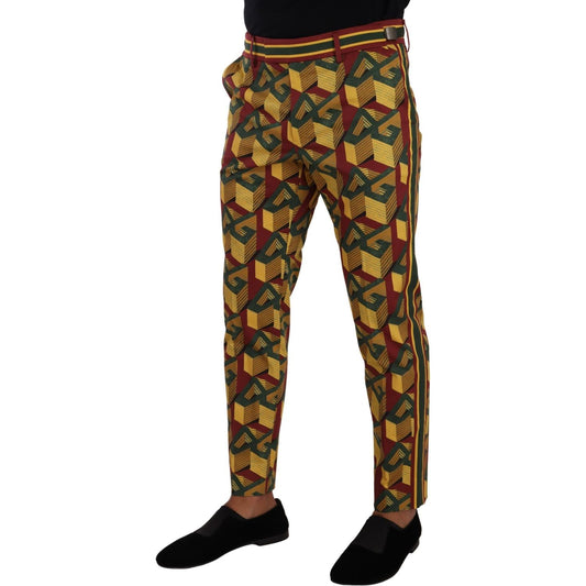 Dolce & Gabbana Elegant Multicolor Tapered Pants for Men Dolce & Gabbana Dark Slate Gray