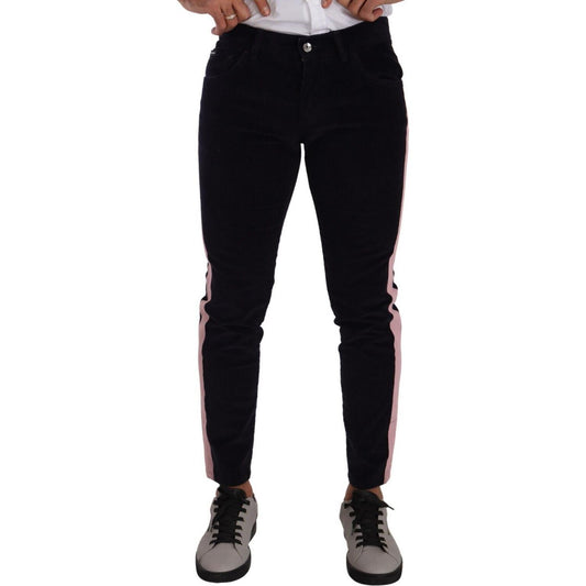 Dolce & Gabbana Elegant Slim Fit Corduroy Skinny Jeans Dolce & Gabbana Black