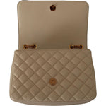 Versace Elegant White Nappa Leather Shoulder Bag Versace Dim Gray