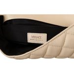 Versace Elegant White Nappa Leather Shoulder Bag Versace Black