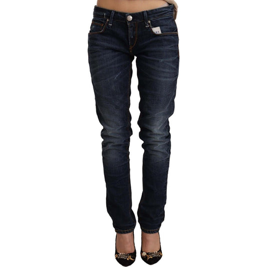 Acht Chic Slim Fit Low Waist Skinny Denim Acht Black