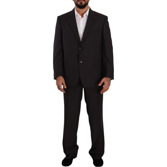 Domenico Tagliente Elegant Grey Two-Piece Suit for Men Domenico Tagliente Black