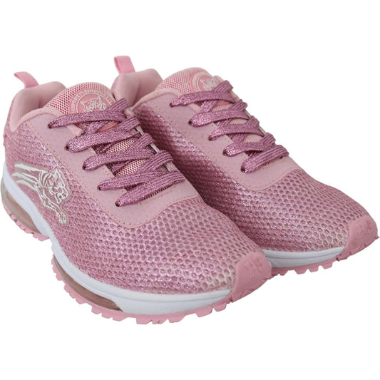 Plein Sport Chic Powder Pink High-Craft Sneakers Plein Sport Rosy Brown