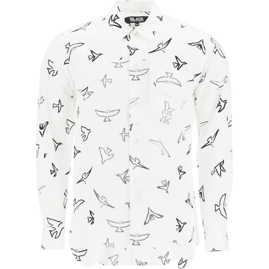 COMME DES GARCONS BLACK shirt with inside-out insert Shirts COMME DES GARCONS BLACK White Smoke