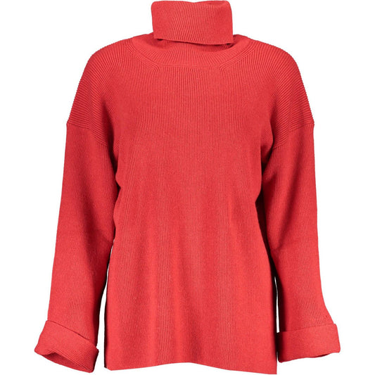 Gant Elegant High Collar Wool Blend Sweater Gant Tomato