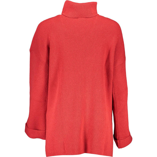 Gant Elegant High Collar Wool Blend Sweater Gant Tomato