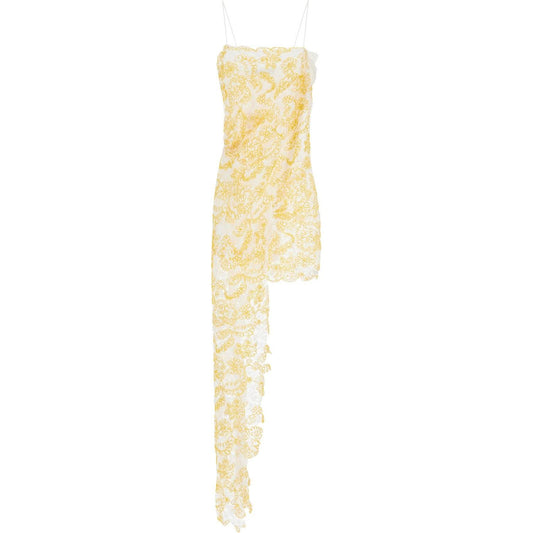 Christopher Esber mini dress in yellow floral lace with adjustable straps Dresses Christopher Esber Antique White
