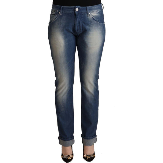 Acht Chic Mid Waist Skinny Denim Jeans Acht Dark Slate Gray