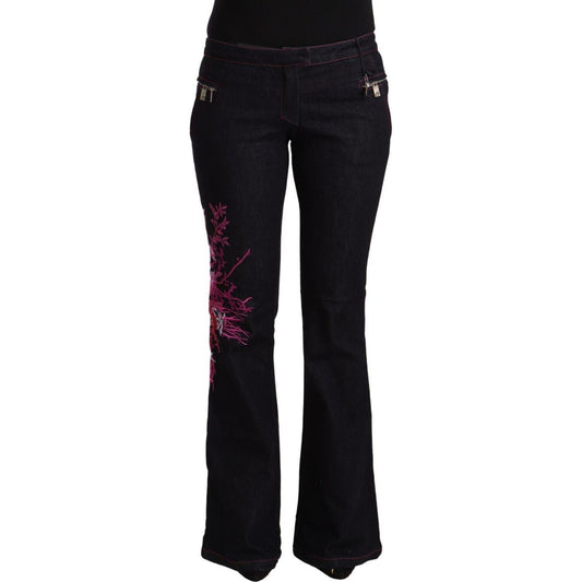 Exte Chic Mid Waist Flared Denim Elegance Exte Black