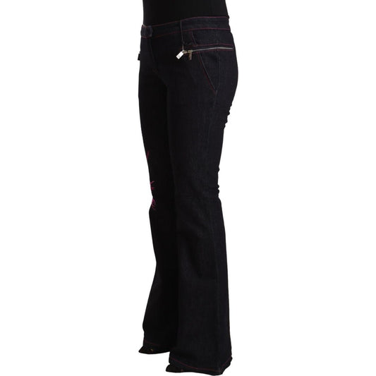 Exte Chic Mid Waist Flared Denim Elegance Exte Black