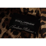 Dolce & Gabbana Red Leopard Wool Trenchcoat Jacket JKT3317- 38