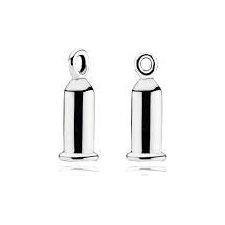 PANDORA CHARMS Mod. BARREL EARRINGS Earrings PANDORA Black