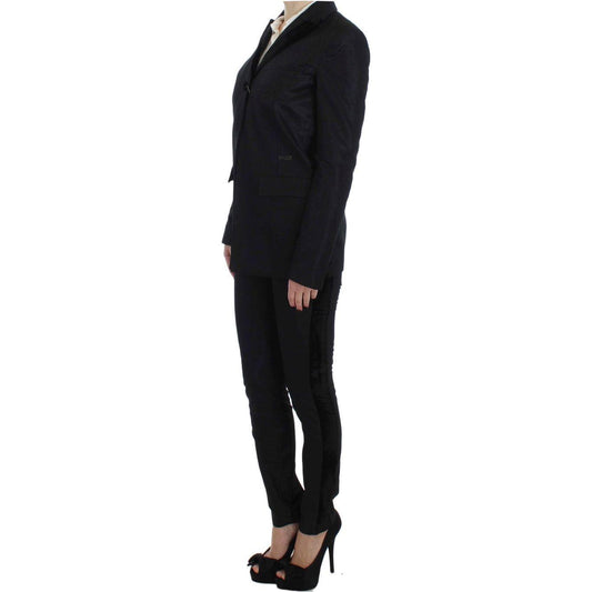 Exte Elegant Three-Piece Black Pants Suit Exte Black