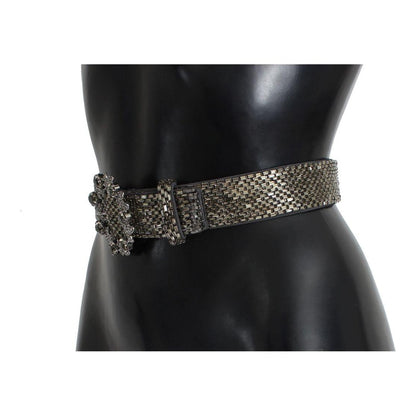 Dolce & Gabbana Crystal Buckle Sequined Waist Belt Belt