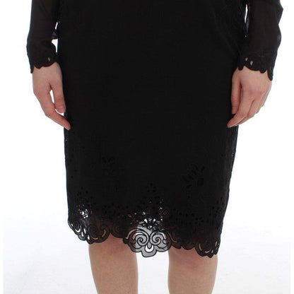 Dolce & Gabbana Black Silk Stretch Sheath Dress