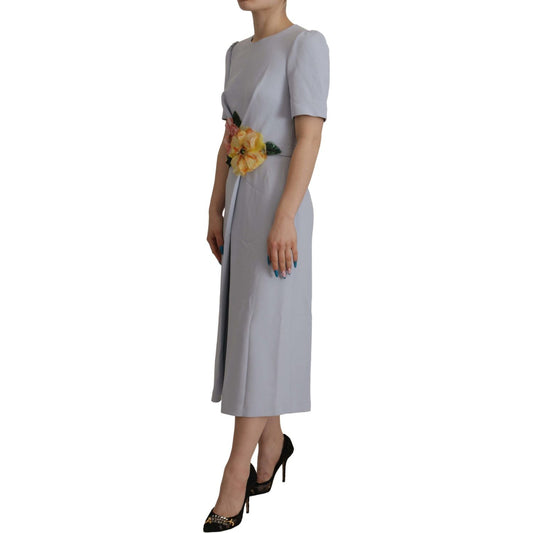 Dolce & Gabbana Elegant Light Blue A-line Dress Dolce & Gabbana Light Slate Gray