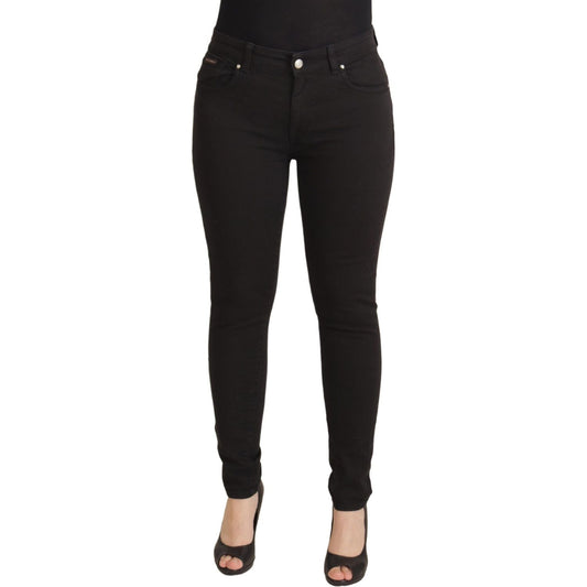 Dolce & Gabbana Sleek Black Cotton Stretch Skinny Jeans Dolce & Gabbana Black