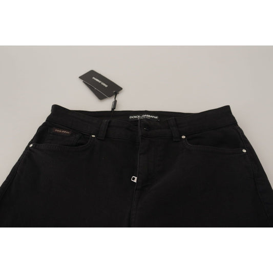 Dolce & Gabbana Sleek Black Cotton Stretch Skinny Jeans Dolce & Gabbana Black
