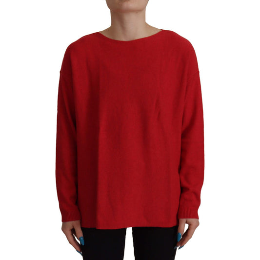 Dolce & Gabbana Elegant Red Wool Blend Knit Sweater Dolce & Gabbana Dark Red