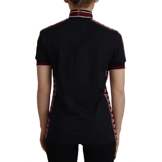 Dolce & Gabbana Elegant Black Turtle Neck Cotton Tee Dolce & Gabbana Black