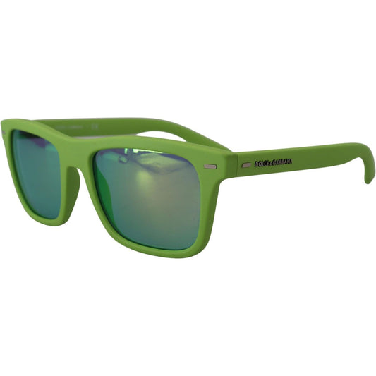 Dolce & Gabbana Acid Green Chic Full Rim Sunglasses Dolce & Gabbana Dim Gray