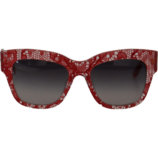 Dolce & Gabbana Sicilian Lace Accented Designer Sunglasses Dolce & Gabbana Dark Slate Gray