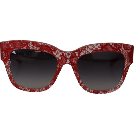 Dolce & Gabbana Chic Sicilian Lace Tinted Sunglasses Dolce & Gabbana Dark Slate Gray