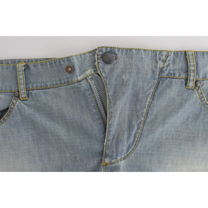 Ermanno Scervino Beachwear Blue Denim City Casual Dress Shorts