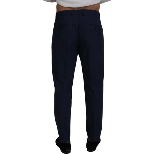 Dolce & Gabbana Chic Slim Fit Chinos in Blue Dolce & Gabbana Black