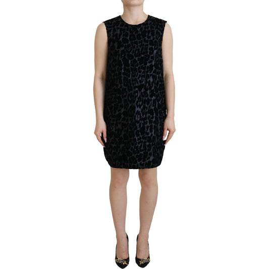 Dolce & Gabbana Elegant Leopard Pattern Mini Shift Dress Dolce & Gabbana Rosy Brown