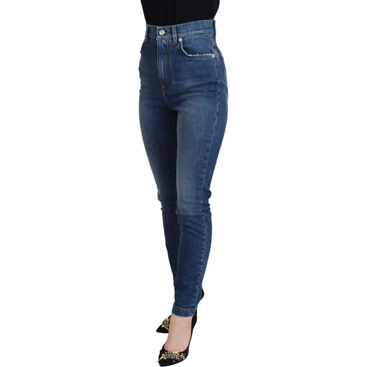 Dolce & Gabbana Elegant Blue Denim Pants - Tailored Fit Dolce & Gabbana Dark Slate Gray