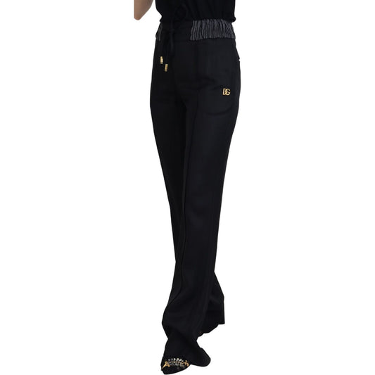 Dolce & Gabbana Elegant Black Cotton Pants Dolce & Gabbana Black