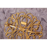Dolce & Gabbana Purple Floral Gold Tone Brass Women Brooch SMY101435