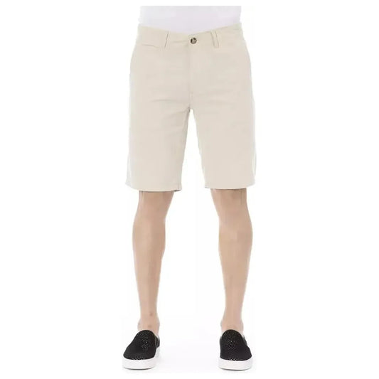 Baldinini Trend Beige Cotton Men Short