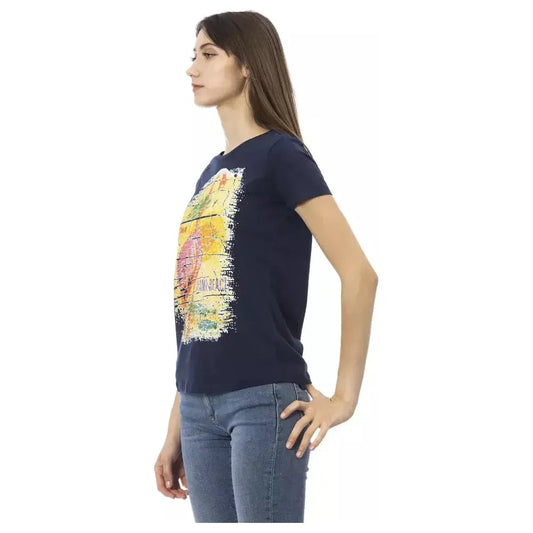 Trussardi Action Blue Cotton Women T-Shirt Trussardi Action Tan