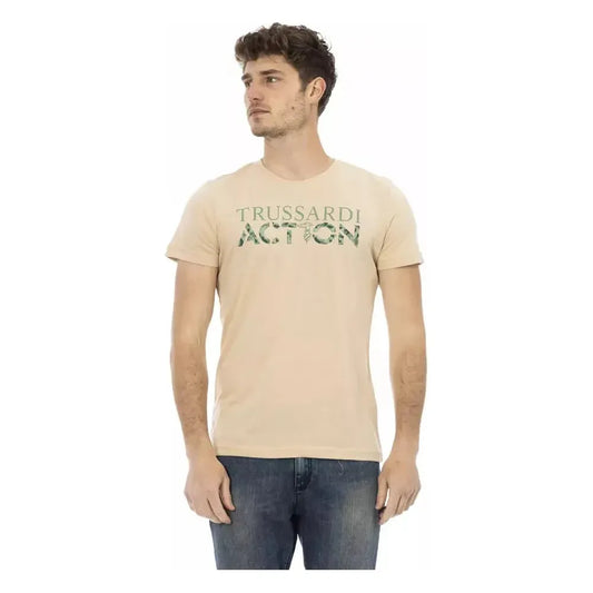 Trussardi Action Beige Cotton Men's T-Shirt