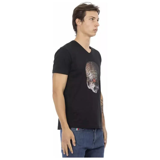 Trussardi Action Black Cotton Men's T-Shirt Trussardi Action Tan